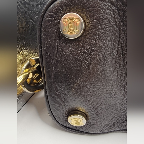 VTG Céline East/West Shoulder Bag in Stitched Brown Leather w/COA - Picture 12 of 16